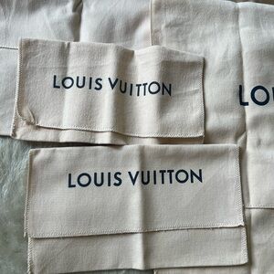 Authentic Louis Vuitton Dustbags 4 2 small fold over and 2 medium fabric